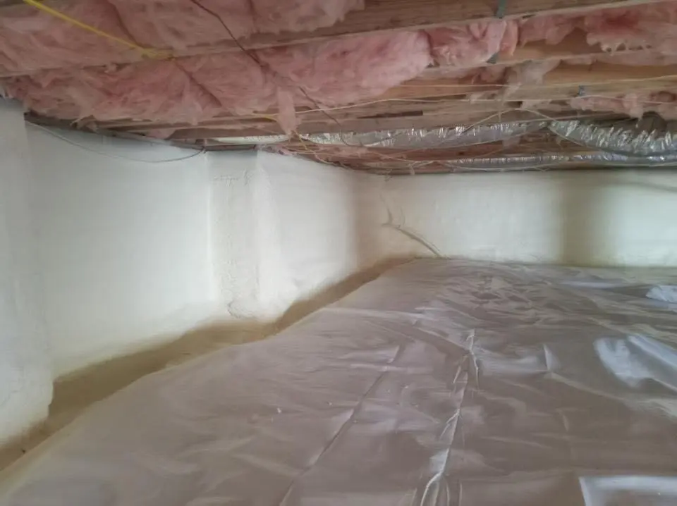Crawl space encapsulation with closed-cell spray foam for Roof Maintenance in Windham